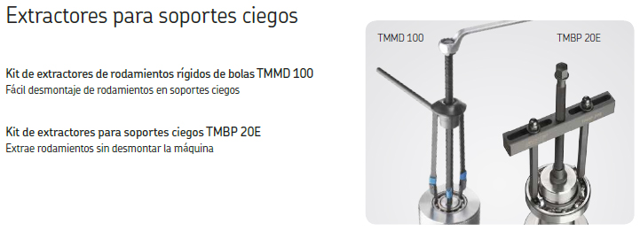 extractores para soportes ciegos de rodamientos skf